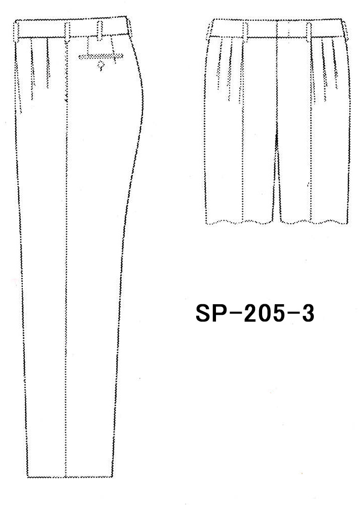 SP-205・立てポケット外3タック